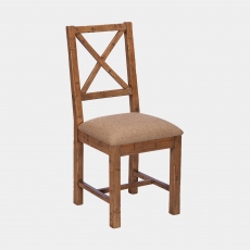Delta - Upholstered Dining Chair In Reclaimed Timber