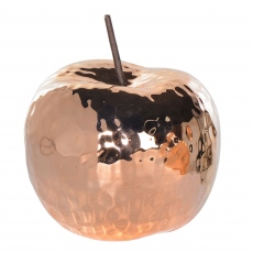 Apple - Copper Ceramic Hammered Sculpture