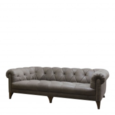 3 Seat Shallow Sofa In Leather - Roosevelt