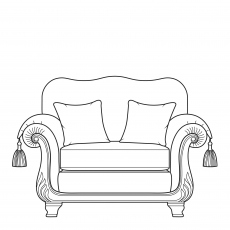 1.5 Seat Standard Back Sofa In Fabric - Santa Barbara