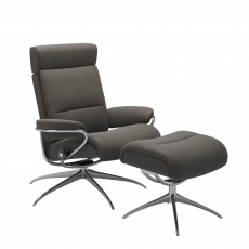 Stressless Tokyo - Chair & Stool With Star Base In Paloma Leather