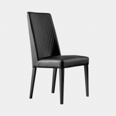 Savona - Leather Dining Chair In Black Ecoleather