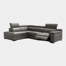 2 Piece LHF Meridian Power Recliner Corner Group In Leather - Selvino