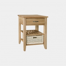 Loxley - 1 Drawer 1 Basket Console Table In Oak Finish