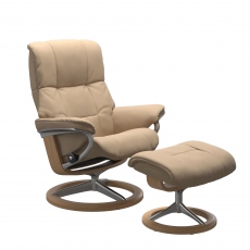 Stressless Mayfair - Chair & Stool With Signature Base In Paloma Leather