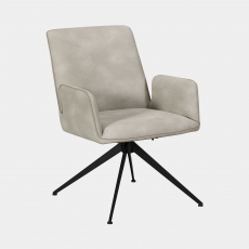 Lucy - Swivel Dining Chair In Misty PU