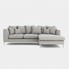 Small RHF Chaise Pillow Back Sofa In Fabric - Colorado