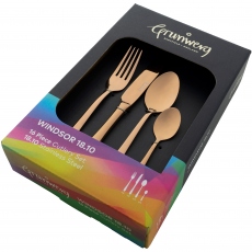 Windsor - 16 Piece Stainless Steel Copper Finish Cutlery Set