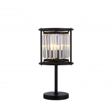 Bendir - Black & Clear Crystal Table Lamp