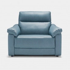 Power Recliner Armchair In Leather - Fiorano
