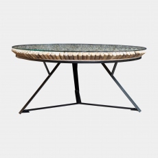 Largo - Round Coffee Table Reclaimed Bamboo Top