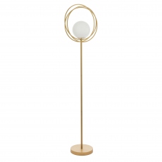 Brushed Gold Floor Lamp - Hoops