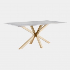 Thebes - 200cm Dining Table In White Marble