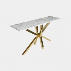 Console Table In White Marble - Thebes