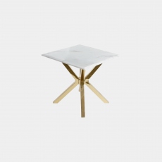 Thebes - Lamp Table In White Marble