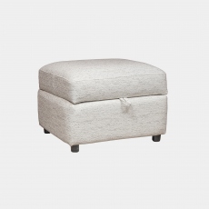 Lola - Storage Stool In Avana Cream With Redoma Stone Scatter and Smoke Wood Feet