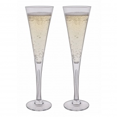 Set of 2 Celebration Champagne Flutes - Dartington Sharon