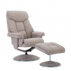 Orion - Swivel Chair & Stool In Fabric