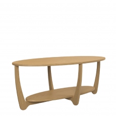 Contour - Oval Coffee Table With Sunburst Top