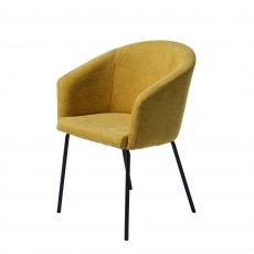 Mardi - Dining Chair In Fabric Mustard