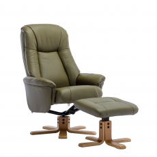 Sierra - Swivel Chair & Stool In Leather