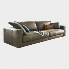 Domino - Large 3 Seat Sofa In Leather
