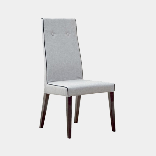 Dining Chair In Grey Fabric - Antibes