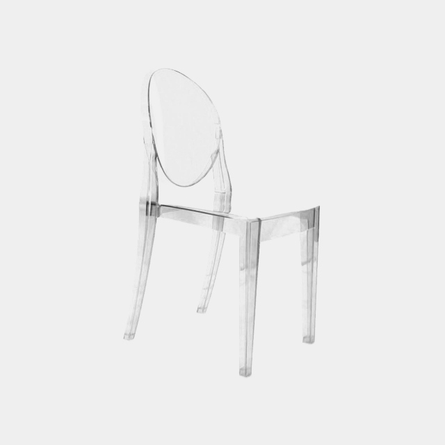 Chair In Crystal Ghost Polycarbonate - Victoria