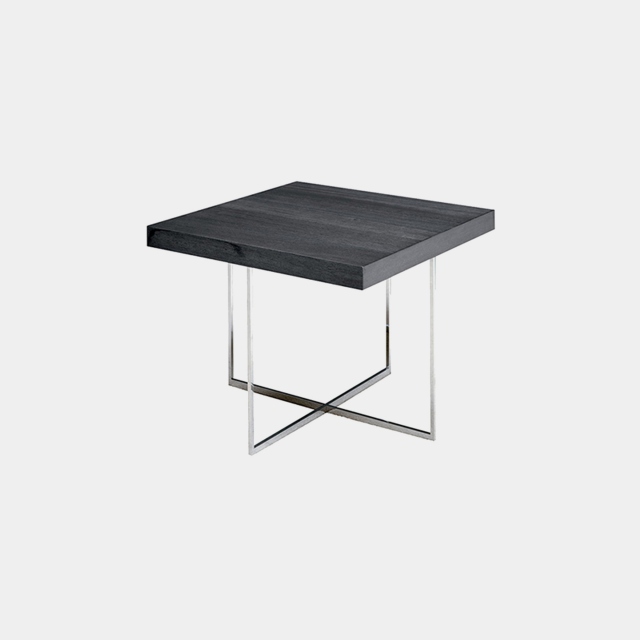 Square End Table In Gray Koto High Gloss - Antibes