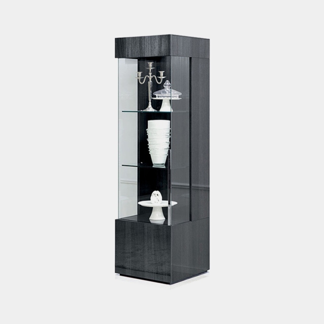 LHF Curio Cabinet In Gray Koto High Gloss - Antibes