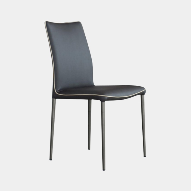 High Back Chair In Leather - Bontempi Nata ML