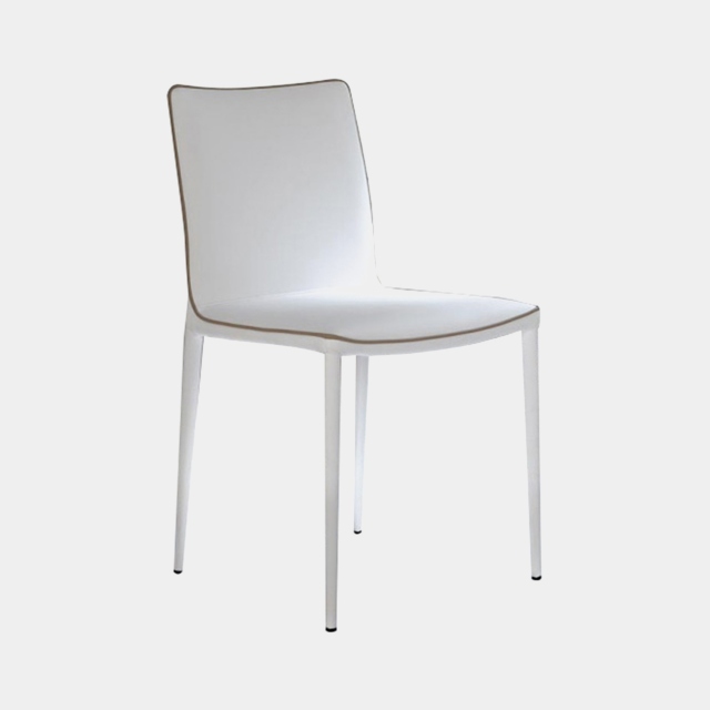 Low Back Chair In Leather - Bontempi Nata ML