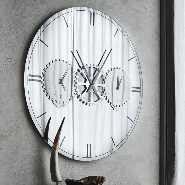 Wall Clock In Mirrored Glass - Cattelan Italia Times