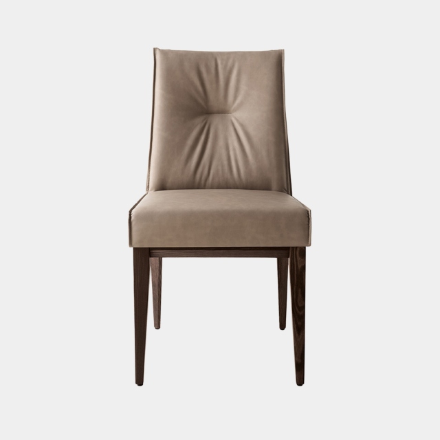 Dining Chair In S0A Desert Fabric & P12 Smoke Frame - Calligaris Romy