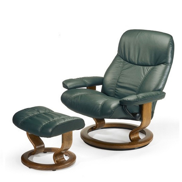 Chair & Stool Classic Base In Leather - Stressless Consul