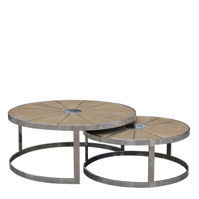 Set Of 2 Coffee Tables In Smokey Grey Finish - Georgetown
