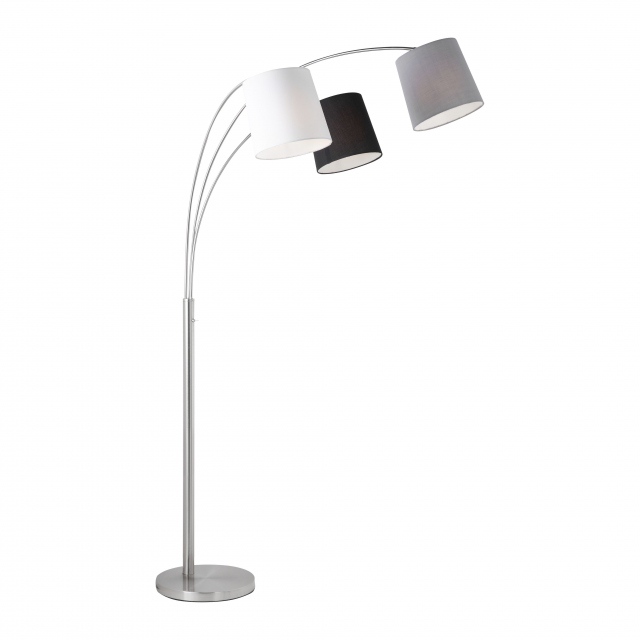 Steel 3 Arm LED Floor Lamp - Largo