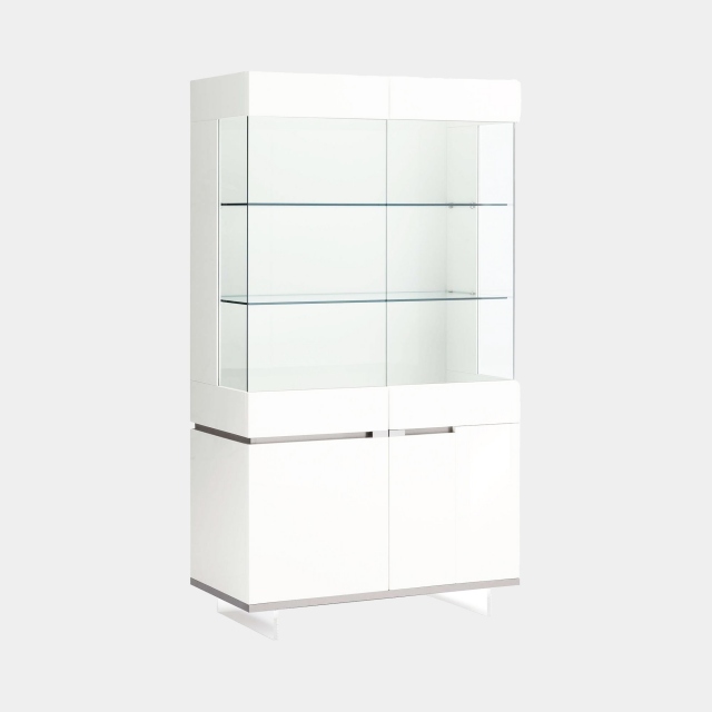 Curio Cabinet In White High Gloss - Polar