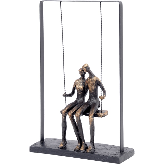 Sitting on Swing Sculpture - Couple