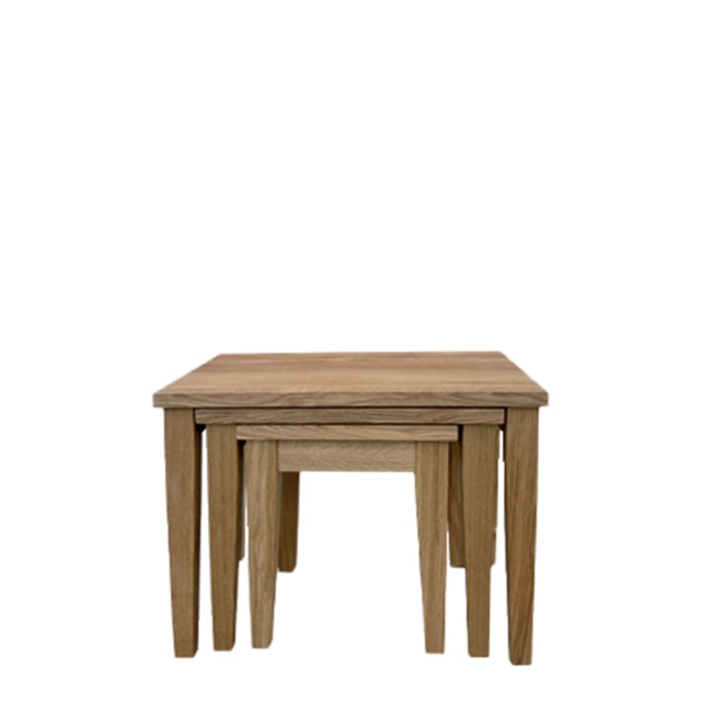 Nest Of 3 Tables In Oak Finish - Loxley