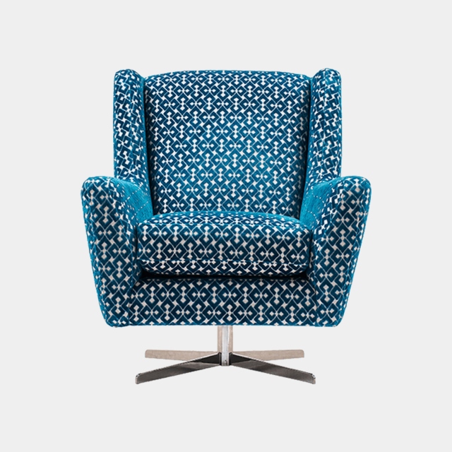 Swivel Accent Chair In Fabric - Scala