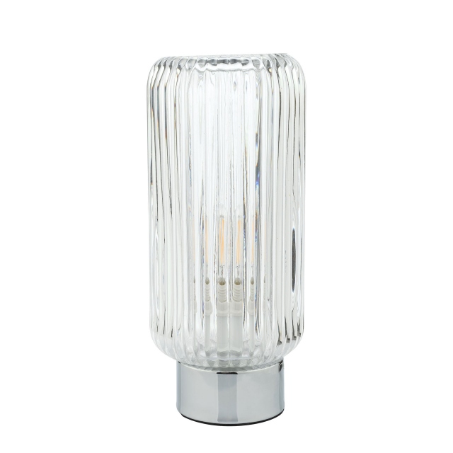 Ribbed Clear Touch Table Lamp - Jarvis