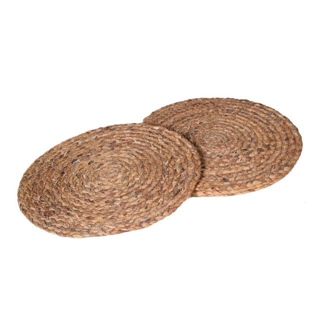 Set of 4 Placemats - Round Seagrass