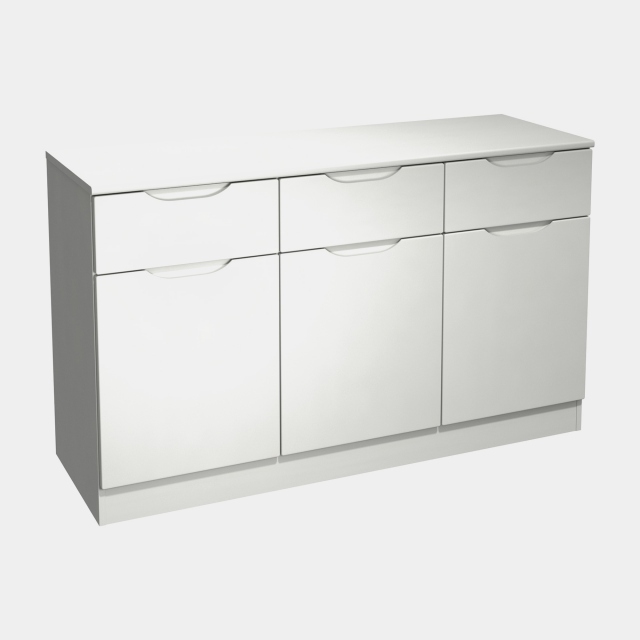3 Door Large Sideboard In High Gloss Finish - Alton