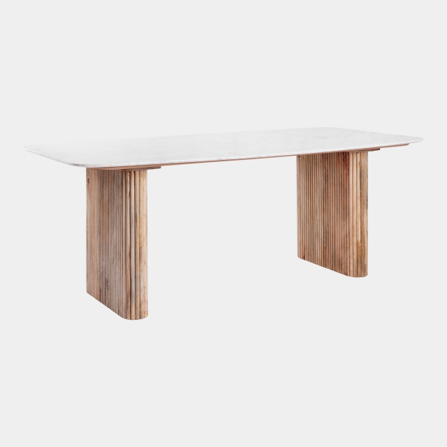 200cm Dining Table with Marble Top - Bombay