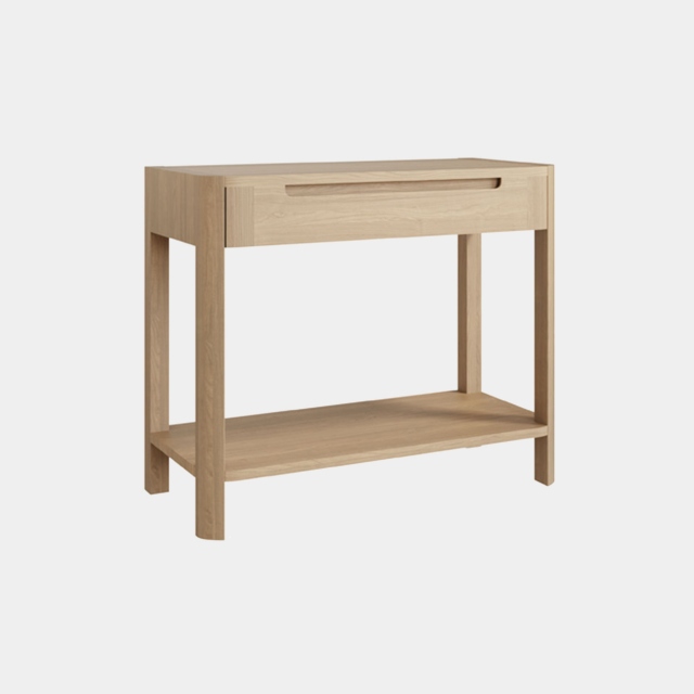 1 Drawer Console Table In Oak Finish - New Seasons