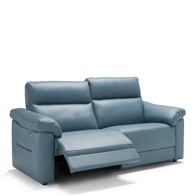 2 Seat 2 Power Recliner Sofa In Leather - Fiorano
