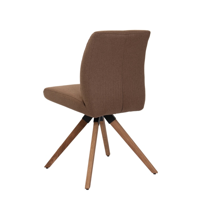 Swivel Dining Chair In Fabric - Layla