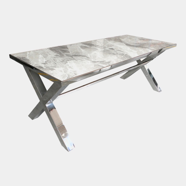 Dining Table In Grey Ceramic - Mirage