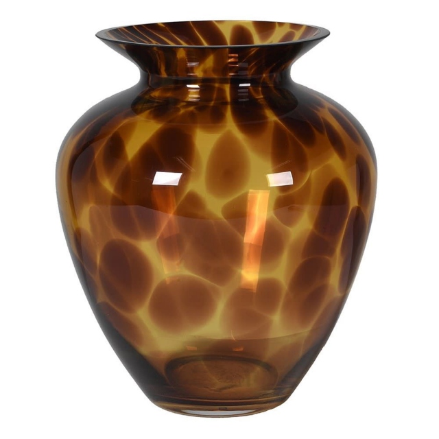 Glass Print Vase - Leopard
